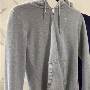 Nike grey zip up hoodie